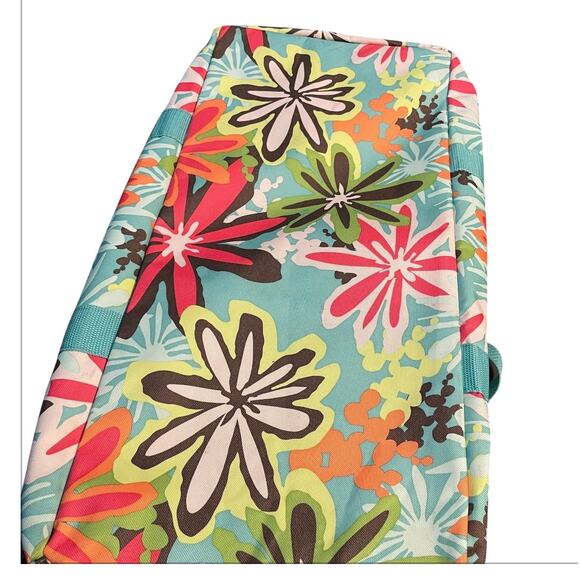 Thirty One Deluxe Utility Tote Daisy Craze Organizer Car Trunk Floral Collapse - Picture 5 of 11